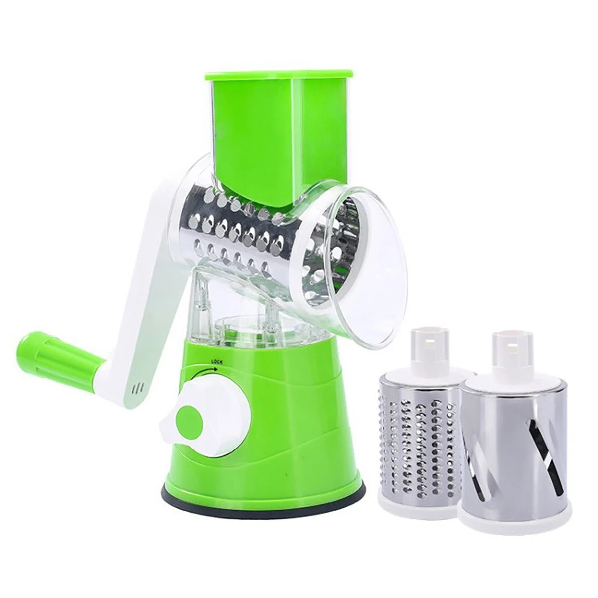 3-in-1 Manual Rotation Vegetable Fruit Slicer Round Cutter Potato Grater Spiralizer Vegetable Chopper Kitchen Home Tools