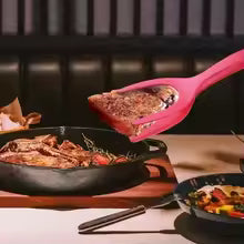 2 in 1 Nylon Grip Flip Tongs Egg Spatula Tongs Steak Spatula Tongs Clamp Pancake Fried Turners Kitchen Accessories Kitchen Items